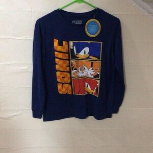 Sonic the Hedgehog Kids Navy Long Sleeve Tee